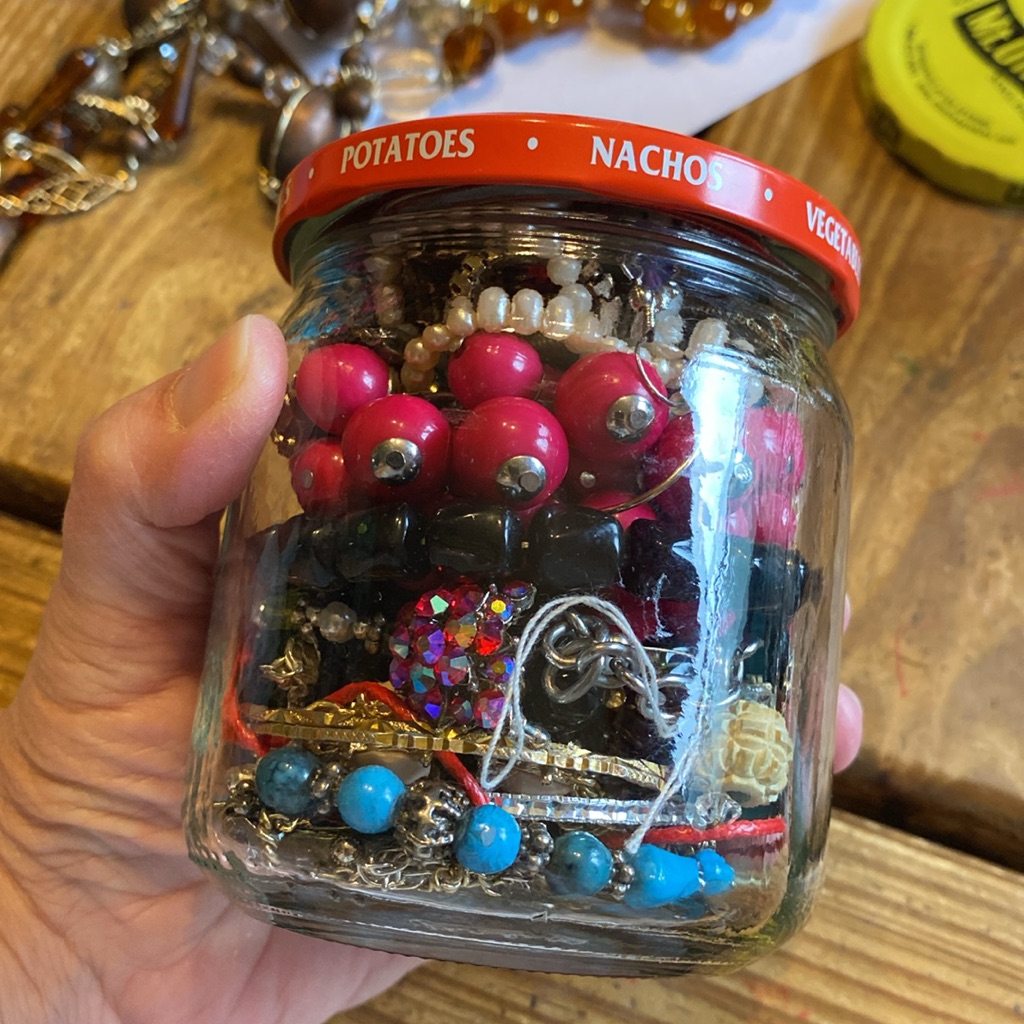 Colorful Bead And Jewelry Assortment Craft Salvage Broken Wear Treasure Hunt #3